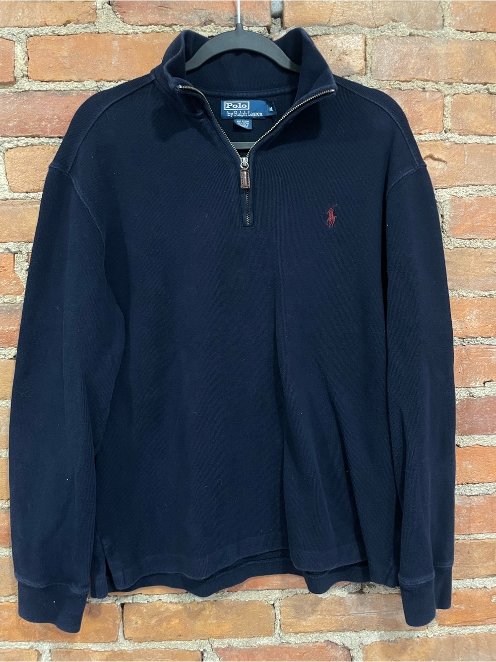Ralph Lauren Navy Zip-Up Sweater | Size M | EUC